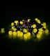 Гирлянда Шарики Ø 15мм, 10м, 220В, черный ПВХ, желтая, IP65, с блоком питания