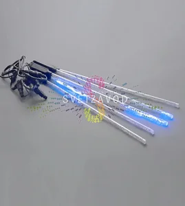  Гирлянда Тающие сосульки, синяя, 5х50см, шлейф 5м, 12В, 320LED, IP54, с блоком питания