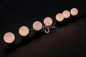 Декоративная лампа, Е27, 4 LED, 1,2Вт, Ø45мм, теплая белая с розовым оттенком, диммируемая