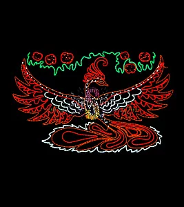 Светодиодное панно "Жар Птица" 230 см