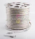 Светодиодная лента Тейп Лайт 120SMD5730, 220В, 17х6,5мм, теплая белая, IP67, 100м, Neon-Night
