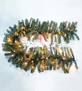 Узнать выгодную цену и условия опта на еловый шлейф Еловый шлейф искусственный 2,7м, Ø41см, 80LED, 220В, ветки ПВХ, Neon-Night