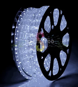 Светодиодный дюралайт, Ø 13мм, 220В, 3W, 36 led/м, чейзинг, белый, шаг 4м, 100м