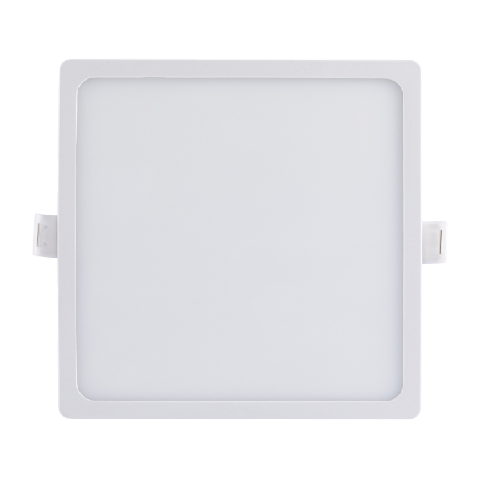 Квадратная LED панель 145х145 мм встраиваемая, теплый белый 2700K, белая рамка алюминий, потолочный светильник для офиса