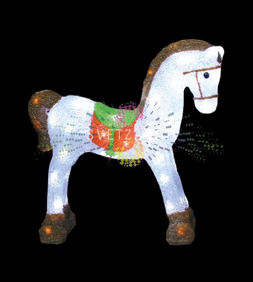 Акриловая фигура 3D Лошадка, 38х13х38 см, 60 LED, 24В, с трансформатором, Neon-Night