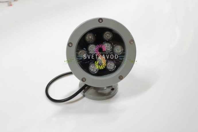 Поворотный светодиодный прожектор 12В 9Вт серый цвет IP65 для архитектурной подсветки