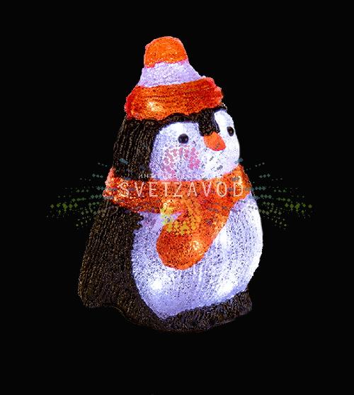 Акриловая светодиодная фигура 3D Пингвиненок, 19х14,5х25 см, 20 LED, на батарейках, Neon-Night