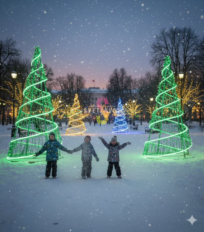 Детальное фото светодиодной елки Конус 300х160 см: металлический каркас с полимерным покрытием, гирлянда из 1620 диодов, степень защиты IP65. Детальное фото светодиодной елки Конус 300х160 см: металлический каркас с полимерным покрытием, гирлянда из 1620 диодов, степень защиты IP65.
