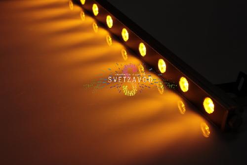 Линейный светодиодный прожектор, желтый, 12В, 18Вт, серый корпус Линейный светодиодный прожектор, желтый, 12В, 18Вт, серый корпус