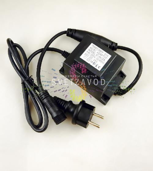 Блок питания универсальный 24В, 60Вт, для гирлянд Стринг Лайт, черный, IP65