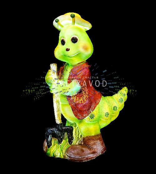 Светодиодная фигура из стекловолокна Гусеница с вилами, 80 см, 24В, с трансформатором, IP65