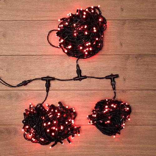 Клип Лайт Спайдер с контроллером, 24В, 3 нити по 20м, красный, черный ПВХ, IP65, Neon-Night