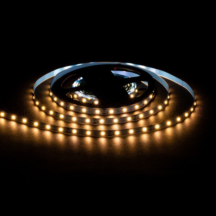 Светодиодная лента Apeyron Electrics 12В, теплый белый 3000К, SMD 2835, 60 LED/м, ширина 8мм, двухслойная медь.