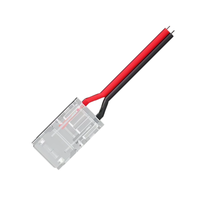 Детальное фото прокалывающего коннектора 2 pin с проводом 150 мм для LED ленты 10 мм, SMD COB, IP20