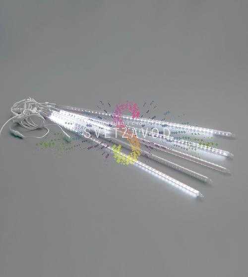 Гирлянда Тающие сосульки, белая, 5х100см, шлейф 3м, 220В, 480LED, IP54, с блоком питания