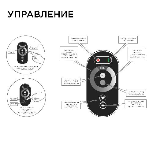 Диммер 12/24В, 288/576 Вт, размер 83*79*33 мм, пульт сенсорный (без батареек) , для монохромн