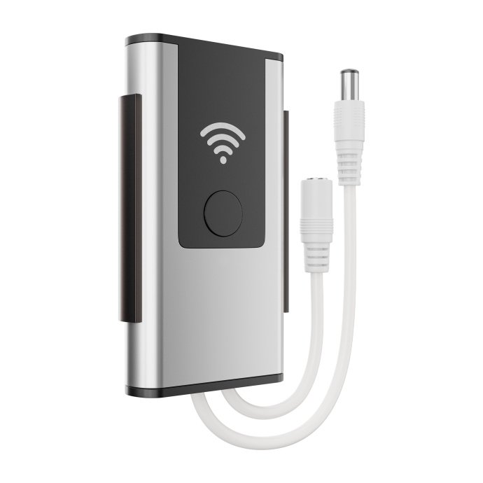 Фото Wi-Fi контроллера mono 12/24В 72Вт, алюминиевый корпус, диммер для LED ленты, размер 59x9x31 мм, IP20.