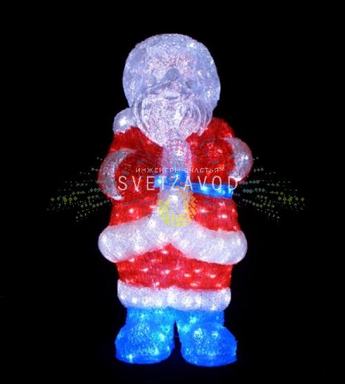 Акриловая фигура 3D Дед Мороз, 66 см, 408 LED, 24В, с трансформатором