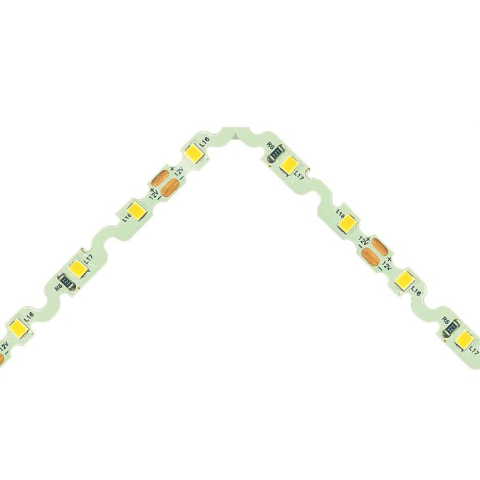 Светодиодная лента S-тип 6мм, гибкая, белая подложка, SMD2835 60LED/м, дневной белый свет 4000K, резка 5см, 5м бухта, IP20.