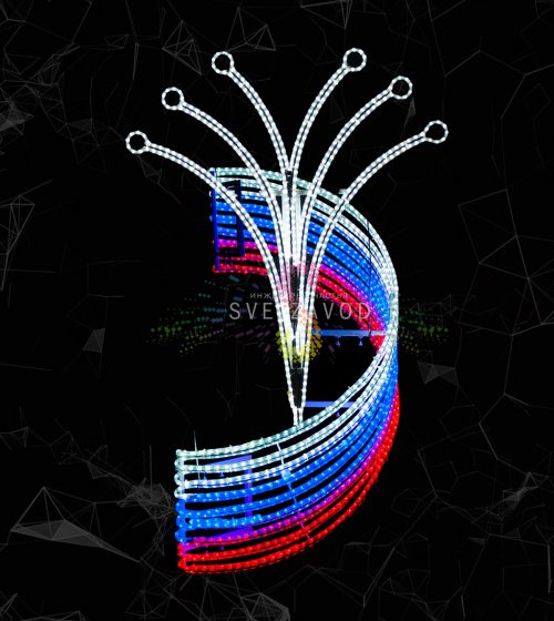 Световое украшение улиц к майским праздникам