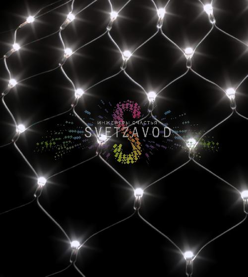 Светодиодная сетка, 2х1,5м, белая, 192 LED, прозрачный ПВХ, IP65, Rich Led