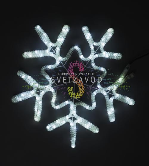 Светодиодная Снежинка, 57х56см, белая, фиксинг, 220В, IP65