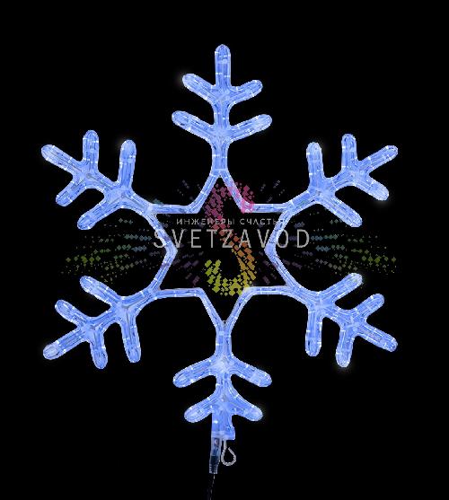 Светодиодная Снежинка, 55см, синяя, фиксинг, 220В, IP65, Neon-Night