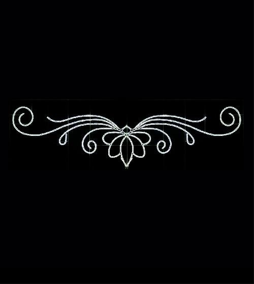 Светодиодная перетяжка "Белый цветок" 300х90 см, белая