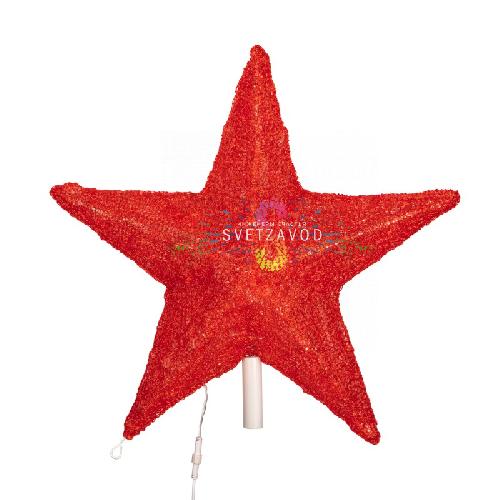 Акриловая светодиодная Звезда 80см, 210 LED, красная, съемная труба, подвес, Neon-Night