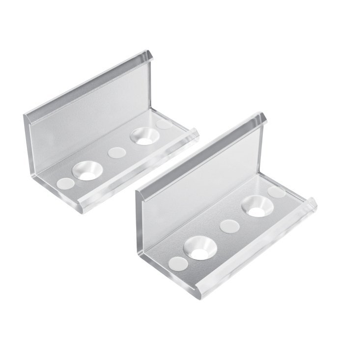 Детальное фото прозрачного комплекта соединителей Apeyron Electrics С-08-04 для LED профиля 08-04/08, поликарбонат, 2 шт.