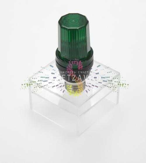 Строб-лампа светодиодная, зеленая, 21 LED, 220В, цоколь Е27