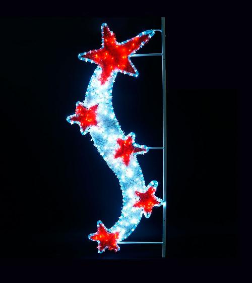 Светодиодная консоль "Звездная вьюга", 120х50 см