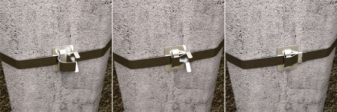 Детальное фото скрепы (пряжки) для бандажной ленты из нержавеющей стали шириной 20 мм, упаковка 10 штук. Детальное фото скрепы (пряжки) для бандажной ленты из нержавеющей стали шириной 20 мм, упаковка 10 штук.