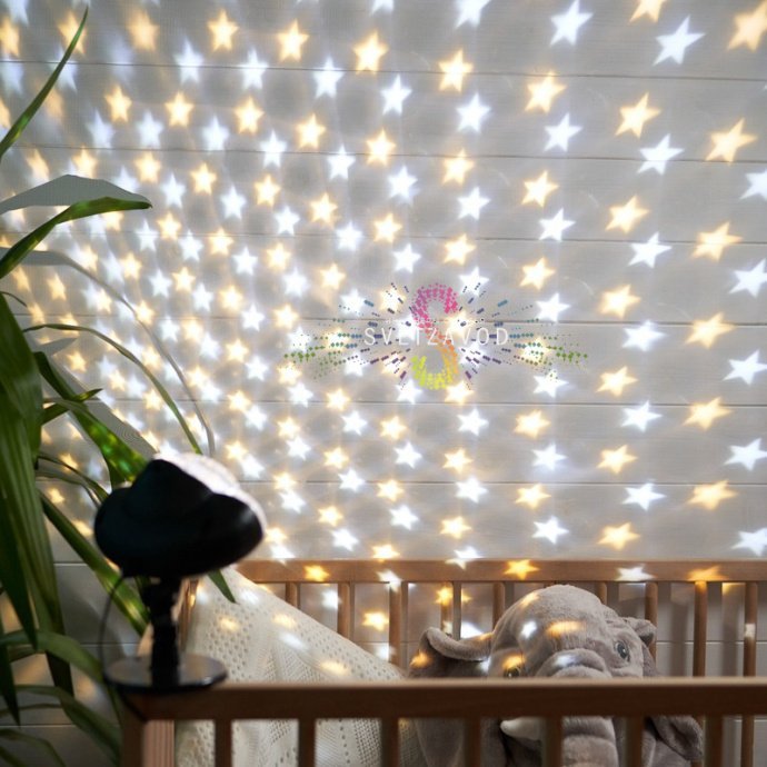 Светодиодный проектор Звездное небо Neon-Night черного цвета из АБС-пластика с пультом ДУ, кабелем 3 м и блоком питания.