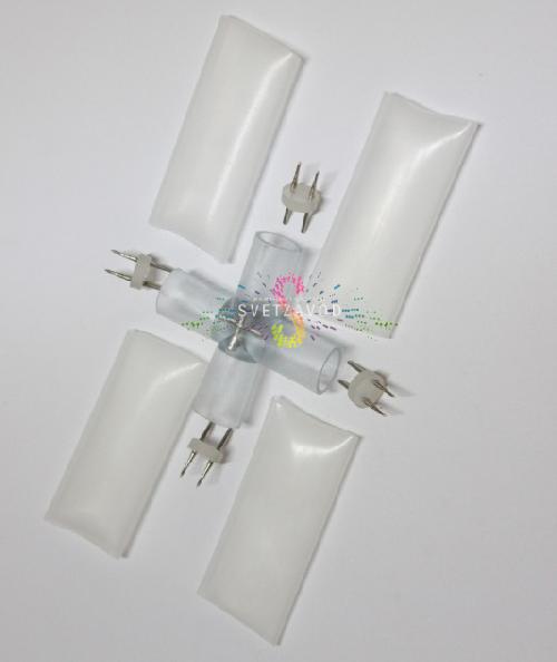 Коннектор cоединительный X-образный, для светодиодного дюралайта, 2W Ø 13мм