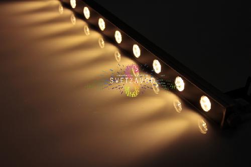 Линейный светодиодный прожектор, теплый белый, 12В, 18Вт, серый корпус