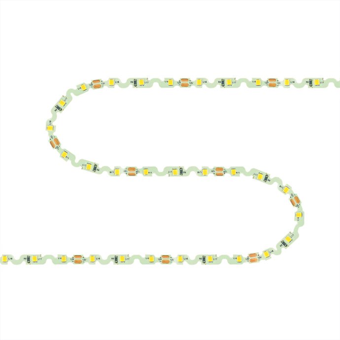 Светодиодная лента S-тип 6мм, гибкая, белая подложка, SMD2835 60LED/м, дневной белый свет 4000K, резка 5см, 5м бухта, IP20.