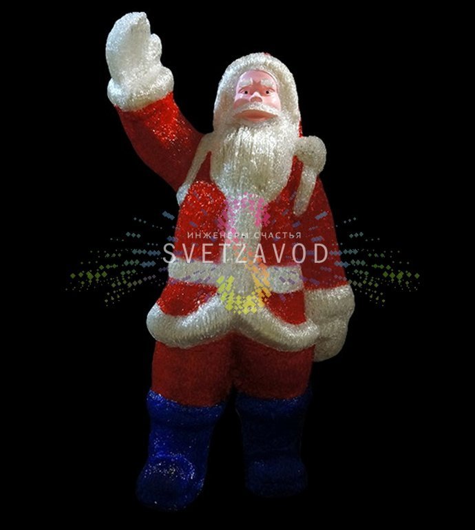 Детальное фото акриловой 3D фигуры Санта Клаус с 4400 светодиодами, защитой IP65 и блоком питания 24В. Детальное фото акриловой 3D фигуры Санта Клаус с 4400 светодиодами, защитой IP65 и блоком питания 24В.
