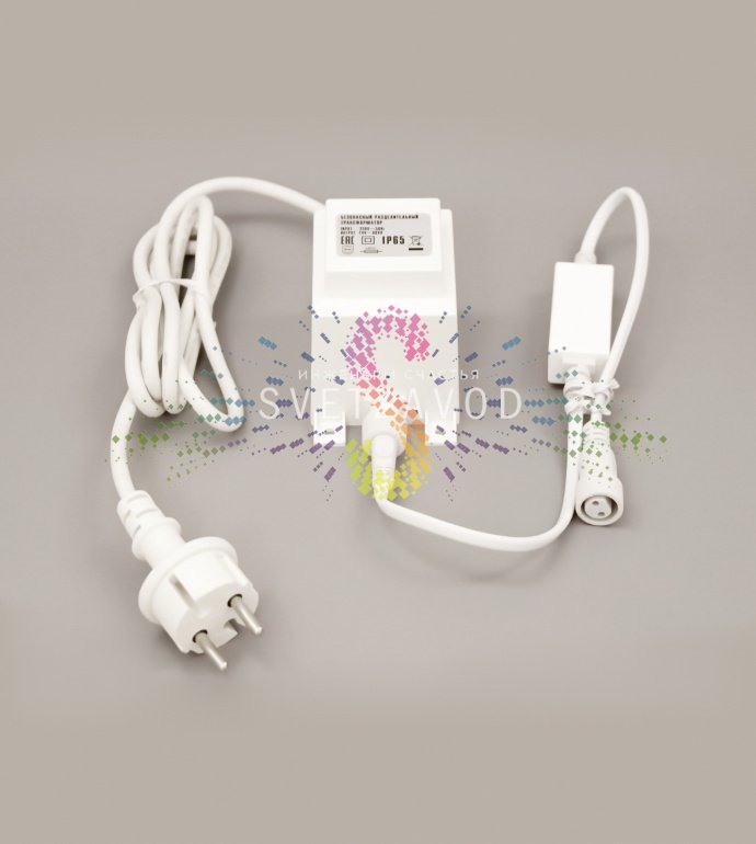 Блок питания с трансформатором 220/24В, 60Вт, белый корпус, влагозащищенные коннекторы, для подключения гирлянд типа Шарики 24В. Блок питания с трансформатором 220/24В, 60Вт, белый корпус, влагозащищенные коннекторы, для подключения гирлянд типа Шарики 24В.