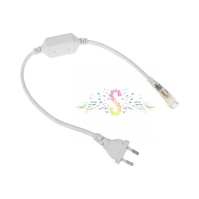 Крупный план двухстороннего желтого гибкого неона Led Neon Flex прямоугольного сечения 8х16мм с матовой силиконовой оплеткой