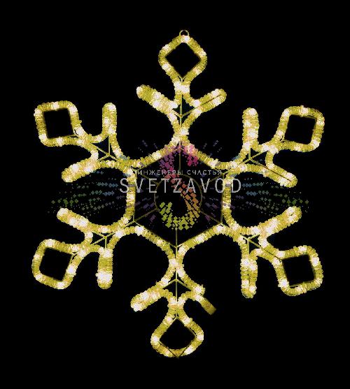 Светодиодная Снежинка, 79х69см, теплая белая, фиксинг, 220В, IP65