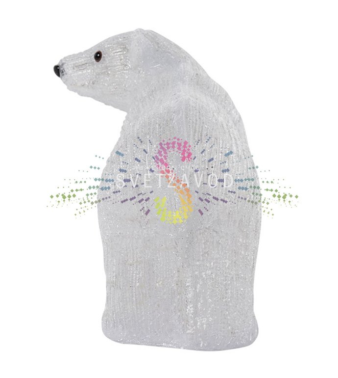 Детальное фото акриловой фигуры 3D Мишка 60 см: видны 200 светодиодов, металлический каркас, влагозащищенный корпус IP65 и блок питания 24В