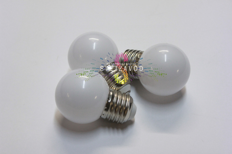 Декоративная лампа, Е27, 4 LED, 1,2Вт, Ø45мм, белая, диммируемая