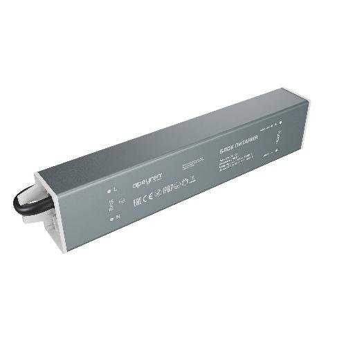 Блок питания 24В, 40Вт, 175-265В, 1,7А, IP67, алюм., 160х30х20мм.