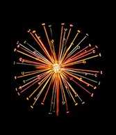 Световой фейерверк "Шар", Ø5м, мульти, 24В, 52 луча