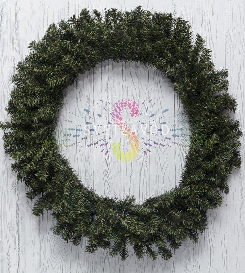 Рождественский еловый венок, Ø90см, ветки ПВХ, Neon-Night