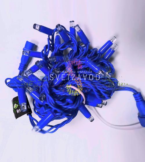 Гирлянда-нить Стринг Лайт, 220В, фиксинг, синяя, 10м, синий ПВХ (ДИ), IP65, Rich Led