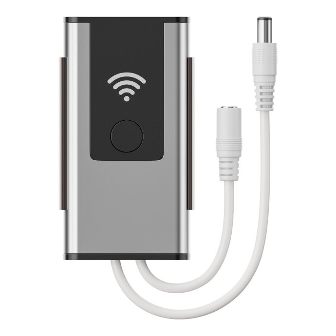 Фото Wi-Fi контроллера mono 12/24В 72Вт, алюминиевый корпус, диммер для LED ленты, размер 59x9x31 мм, IP20.