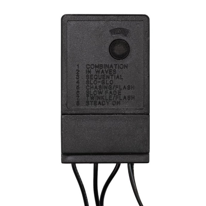 Детальное фото гирлянды Клип Лайт Спайдер: три черные нити с красными светодиодами, контроллер, блок питания 24В, упаковка. Детальное фото гирлянды Клип Лайт Спайдер: три черные нити с красными светодиодами, контроллер, блок питания 24В, упаковка.