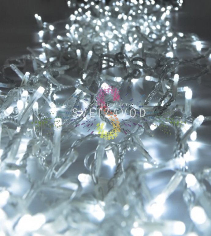 Детальное фото светодиодной завесы Водопад SPL-604: 10 нитей по 5 метров с белыми светодиодами, контроллером и блоком питания в коробке. Детальное фото светодиодной завесы Водопад SPL-604: 10 нитей по 5 метров с белыми светодиодами, контроллером и блоком питания в коробке.